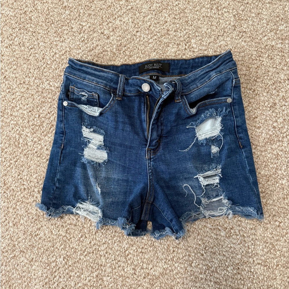 Judy blue Distressed Blue Denim Shorts